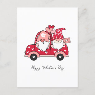 Custom Rood Zwart Modern Happy Valentijnsdag Briefkaart