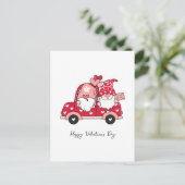 Custom Rood Zwart Modern Happy Valentijnsdag Briefkaart (Staand voorkant)