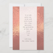 Custom Roos Gold Foil Nick Naam AFSTUDEERDER Foto Aankondiging (Achterkant)