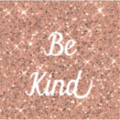 Custom Roos Gold Sparkle Glitter Cut Vinyl Sticker (Voorkant)