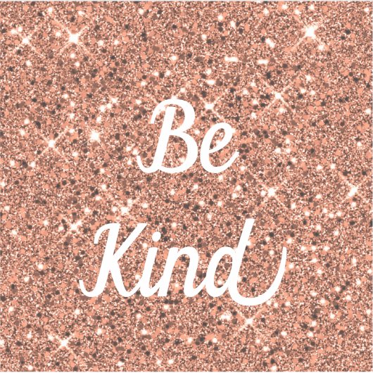 Custom Roos Gold Sparkle Glitter Cut Vinyl Sticker (Voorkant)