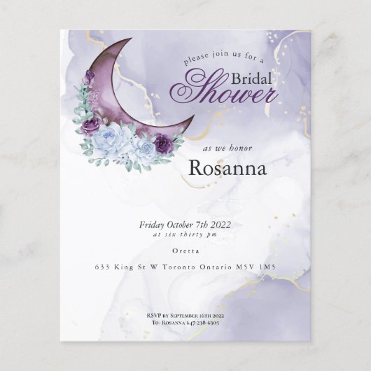 Custom Rosanna - Rustic Crescent Moon Paarse (Voorkant)