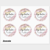 Custom Rose gold pink  lip balm labels (Vel)