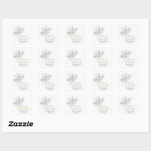 Custom Rose Remembrance Candle Sticker (Vel)