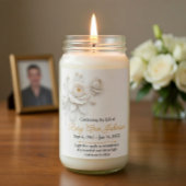 Custom Rose Remembrance Candle Sticker