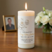 Custom Rose Remembrance Candle Sticker