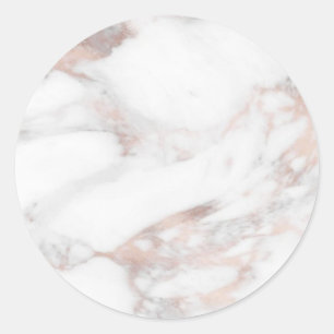 Custom Rosegold Marmer Modern Elegant Blank Ronde Sticker