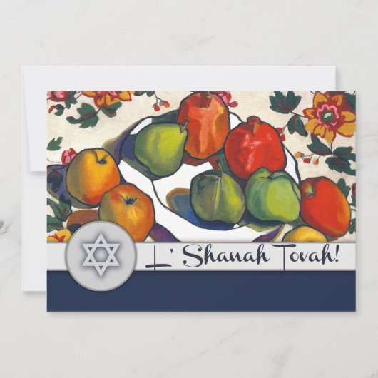 Custom Rosh Hashanah Celebration Party Kaart (Voorkant)