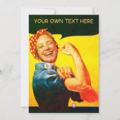 Custom Rosie de Riveter  gezicht in Hole Kaart (Voorkant)