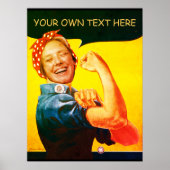 Custom Rosie de Riveter  gezicht in Hole Poster (Voorkant)