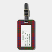 Custom Ross Tartan Pset Bagagelabel (Voorkant verticaal)