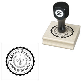 Custom Round Bakery Logo Stamp Rubberstempel