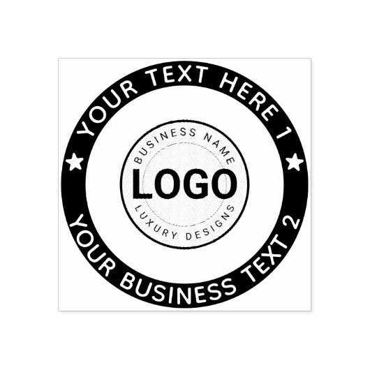 Custom Round Frame Handmade Business Logo Rubberstempel (Afrduk)
