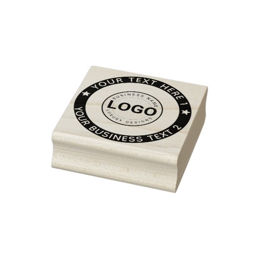 Custom Round Frame Handmade Business Logo  Rubberstempel (Stempel)
