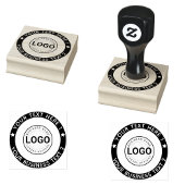 Custom Round Frame Handmade Business Logo  Rubberstempel