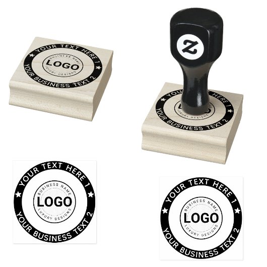 Custom Round Frame Handmade Business Logo  Rubberstempel
