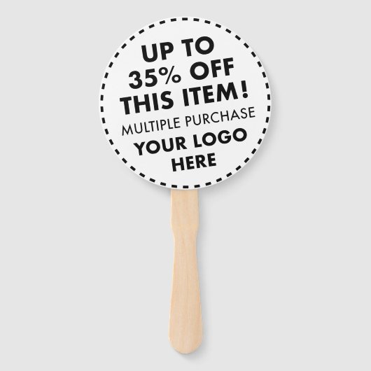 Custom Round Hand Fans 35% OFF Bulk Kopen Korting Handwaaier (Achterkant)