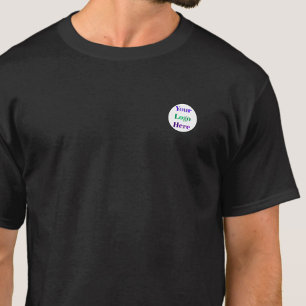 Custom Round Logo Corporate Medewerker of Klant T-shirt