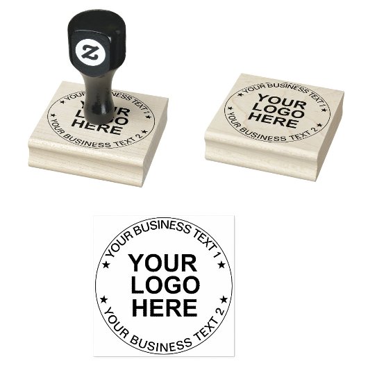 Custom Round Logo Stamp. Modern Business Text Seal Rubberstempel