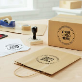 Custom Round Logo Stamp. Modern Business Text Seal Rubberstempel
