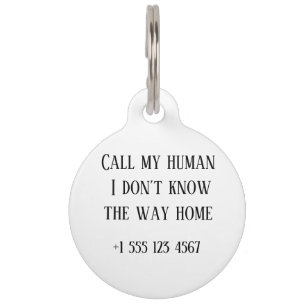 Custom Round Pet Tag – Humor & Veiligheid Huisdierpenning