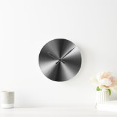 Custom Round Stainless Steel Look Clock Ronde Klok (Huis)