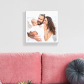 Custom Rounded Corner Photo Family Canvas Afdruk (Insitu (Woonkamer))
