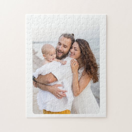 Custom Rounded Corner Photo Family Legpuzzel (Verticaal)