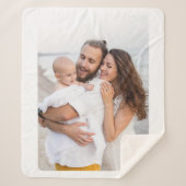 Custom Rounded Corner Photo Family Sherpa Deken (Voorkant)