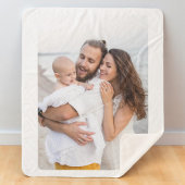 Custom Rounded Corner Photo Family Sherpa Deken