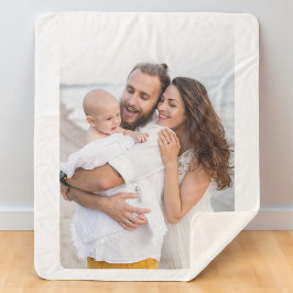 Custom Rounded Corner Photo Family Sherpa Deken