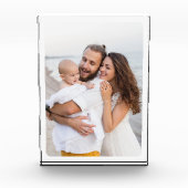 Custom Rounded Corners Photo Family Glass Block Fotoblokken (Voorkant)