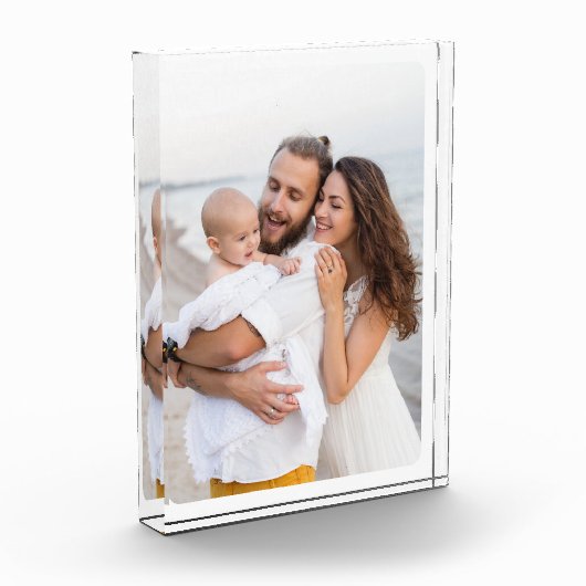 Custom Rounded Corners Photo Family Glass Block Fotoblokken (Links)