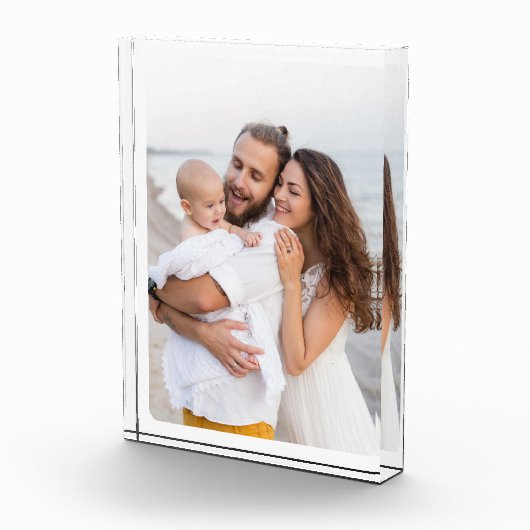 Custom Rounded Corners Photo Family Glass Block Fotoblokken (Rechts)