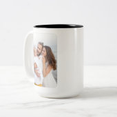 Custom Rounded Corners Photo Family  Tweekleurige Koffiemok (Voorkant links)