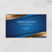 Custom Royal Blauw Goud Modern Trendy Professional Visitekaartje (Achterkant)