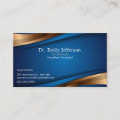 Custom Royal Blauw Goud Modern Trendy Professional Visitekaartje (Voorkant)