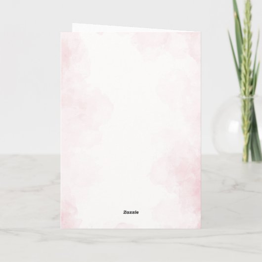 Custom Roze Arabisch Verjaardag Kaart (Achterkant)