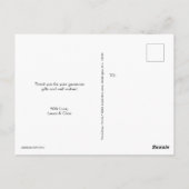 Custom Roze Baby feet baby shower dank u Briefkaart (Achterkant)