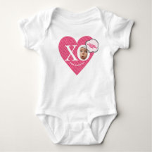 Custom roze Baby Meisje Mijn 1'st valentijns!