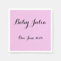 Custom roze baby shower servetten voor meisjes