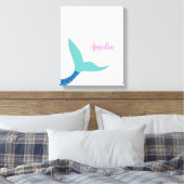 Custom Roze Blauw blauwgroen Magische Zeemeermin S Canvas Afdruk (Insitu (Slaapkamer))