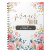 Custom Roze bloemgebed journaal notitieboek (Voorkant)