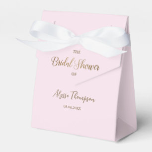 Custom Roze Chic Vrijgezellenfeest Goud Script Mod Bedankdoosjes