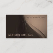 Custom Roze Donkerbruin Elegant Professional Visitekaartje (Voorkant)