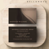 Custom Roze Donkerbruin Elegant Professional Visitekaartje