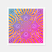 Custom Roze en Paarse Mooie Motif servetten (Voorkant)