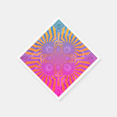 Custom Roze en Paarse Mooie Motif servetten (Hoek)