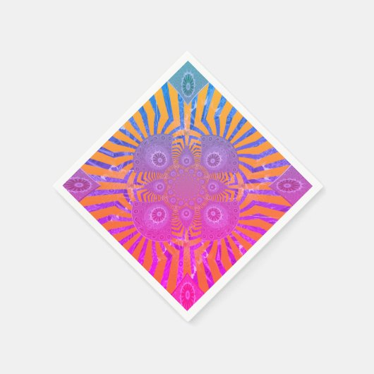 Custom Roze en Paarse Mooie Motif servetten (Hoek)