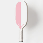 Custom Roze en Wit Pickleball Paddle (Links)